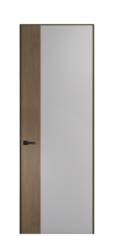Дверь межкомнатная Дуэт 19 Цвет Галечный Покрытие ЭМАЛИ Эмаль Наличник Скрытый короб золото Цена 56877